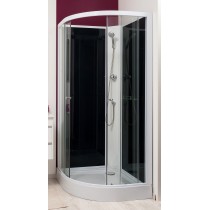 cabine non hydro 1/4 cercle 80 gena grise sans siliconne gris Classique