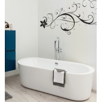 BAIGNOIRE ILOT OVALE MONOBLOC OLERON blanc Moderne