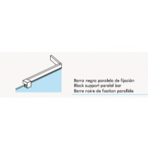 Barre de fixation parallèle noire pour  paroi fixe