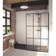 Paroi fixe SINGLE Black ORIENT avec profilés noirs 
