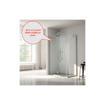 Paroi de douche avec porte battante 
