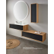 Meuble suspendu DAKOTA avec plan vasque en solid surface 