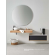 Meuble suspendu DAKOTA avec plan vasque en solid surface 