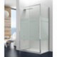 Paroi de douche d'angle THEIA SATIN accès sur coté