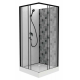 cabine non hydro 1/4 cercle gena 90 grise sans siliconne