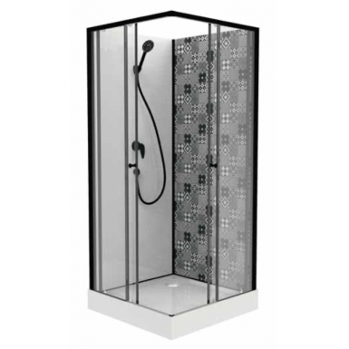 cabine non hydro 1/4 cercle gena 90 grise sans siliconne