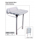 Siège repliable blanc PMR