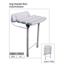 Siège repliable blanc PMR
