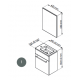 MBLE NINO LAQUE 44 BLANC blanc Moderne
