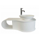 Plan vasque  en Solid Surface SNOW