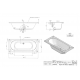 Baignoire droite long 180 x 80 ALLIANCE Greenacryl