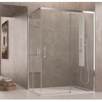 Paroi de douche d'angle TETHYS accès sur angle