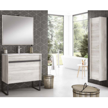 Meuble salle de bain suspendu TONGA  2 tiroirs