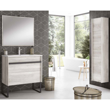 Meuble salle de bain suspendu TONGA  2 tiroirs