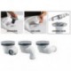 Bonde de douche 90 mm multi orientable - capot rond