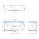 Baignoire d'angle MODENA