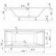 Baignoire droite 180x80cm CLEOPATRE II DUO Greenacryl