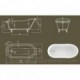 Baignoire ilot SLIPPER 151 x 72 cm