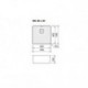 Cuve evier inox sous plan MG 40 x 40 cm