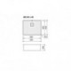 Cuve evier inox sous plan MG 50 x 40 cm