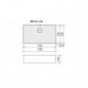 Cuve evier inox sous plan MG 74 x 40 cm