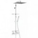 Combiné de douche Dome de Pluie carré TOUAREG Valentin avec tablettes