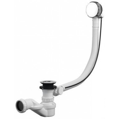 Ensemble complet pour vidage de baignoire avec siphon extra-plat