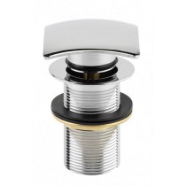 Bonde carrée design pop up lavabo laiton chromé SANS trop plein
