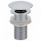 Bonde ronde design pop up lavabo Laiton Chromé sans trop plein