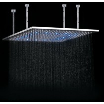 Ciel de douche LED 500 x 500 laiton chromé