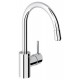 Mitigeur chromé évier haut mousseur extractible Grohe Concetto