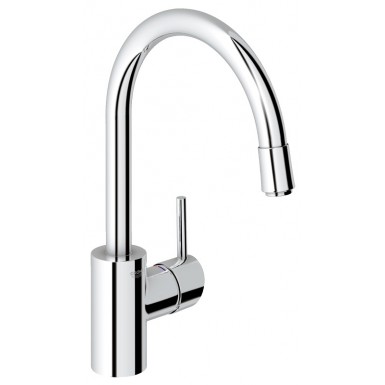 Mitigeur chromé évier haut mousseur extractible Grohe Concetto