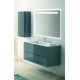 Miroir rétro-éclairé avec LED intégrées en rampe horizontale