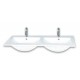 Plan double vasque céramique à encastrer THIN 120 x 46 cm