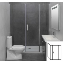 Paroi de douche d'angle porte battante HELIA F
