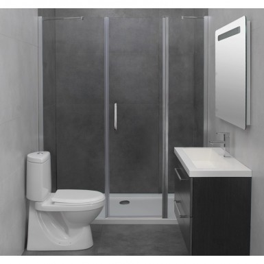 Paroi de douche porte battante HELIA F 125 cm