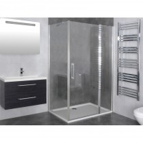 Paroi de douche d'angle porte battante HELIA D 90 x 140 cm