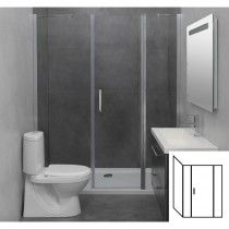 Paroi de douche d'angle porte battante HELIA F 70 x 140 cm