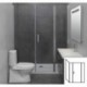 Paroi de douche d'angle porte battante HELIA F 80 x 135 cm