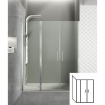 Paroi de douche d'angle portes battantes HELIA J 80 x 100 cm
