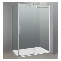 Paroi de douche d'angle PHEBE accès sur coté 90 x 155 cm