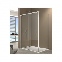 Paroi de douche d'angle DUAL double accès sur coté 70 x 120 cm