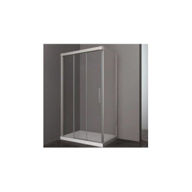Paroi de douche d'angle double coulissante TRES accès sur coté 70 x 160 cm