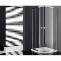 Paroi de douche d'angle CRONOS semi-circulaire 90 x 90 cm