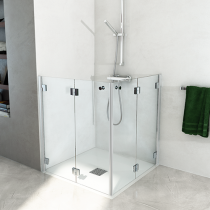 Paroi de douche d'angle VOLO hauteur réduite