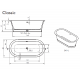 Baignoire ilot CLASSIC sur pieds SANYCCES 