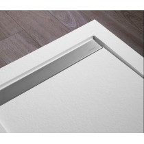 Receveur de douche LINE X caniveau extraplat Hidrobox en scène Matéria