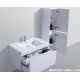 Plan vasque en marbre de synthèse blanc 