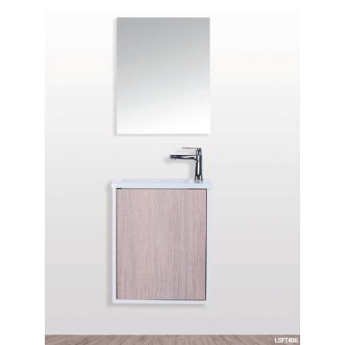 Pack meuble + vasque + miroir LOFT 400