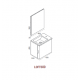 Pack meuble + vasque + miroir LOFT 500